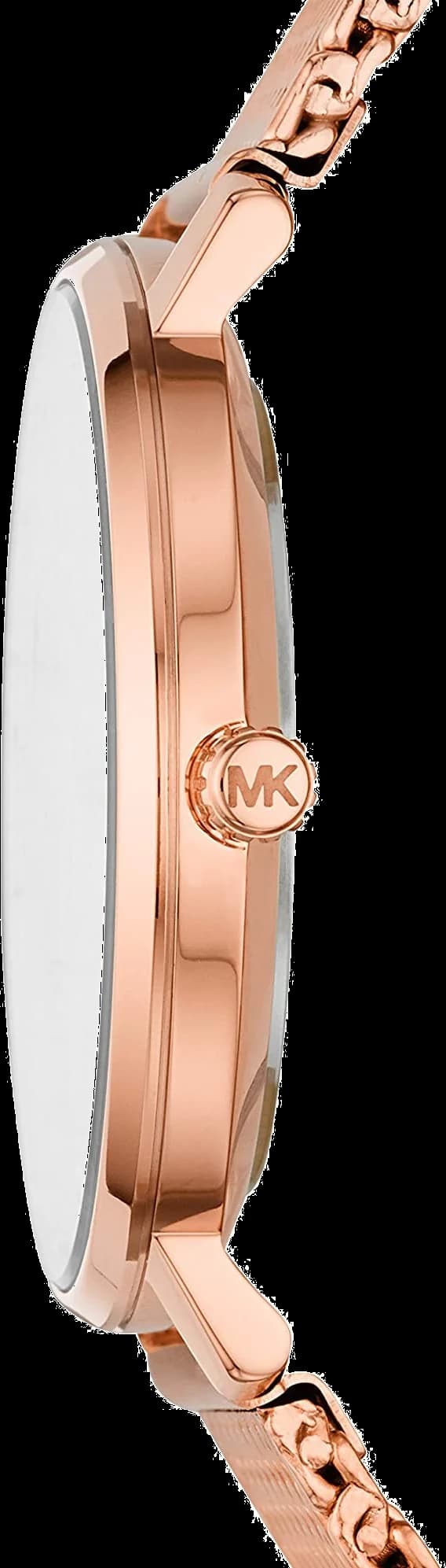 Montre Michael Kors MK4340 en acier or rose et maille milanaise vue 2