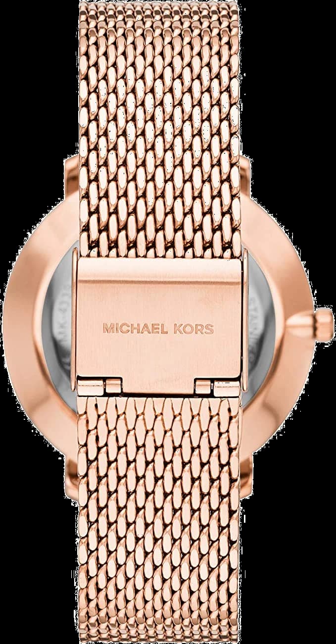 Montre Michael Kors MK4340 en acier or rose et maille milanaise vue 3