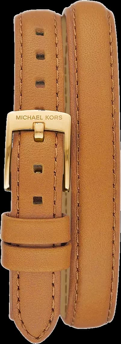 Montre Michael Kors MK4721 Mini Empire profil bracelet cuir marron boucle ardillon