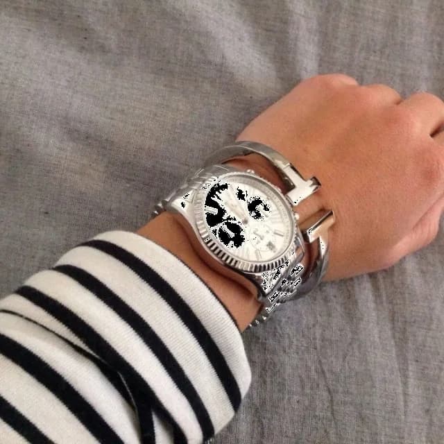 Montre Michael Kors MK5555 fond boîtier acier inoxydable 38mm épaisseur 11mm