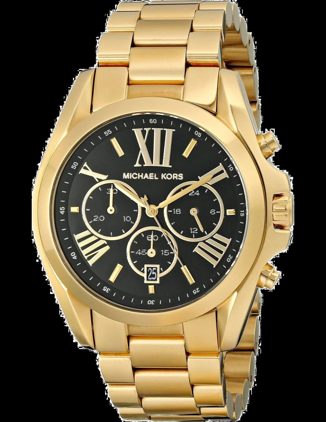 Montre Michael Kors MK5739 Bradshaw en acier doré et cadran noir