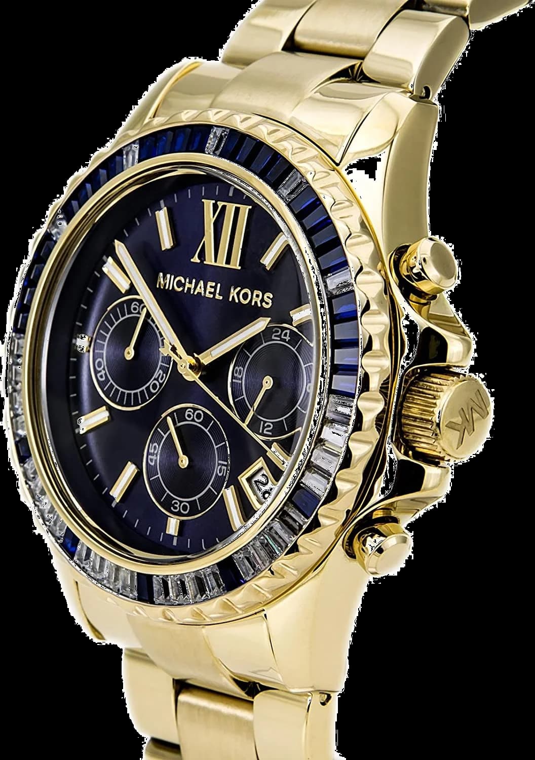 Montre Michael Kors MK5754 femme détail cadran bleu