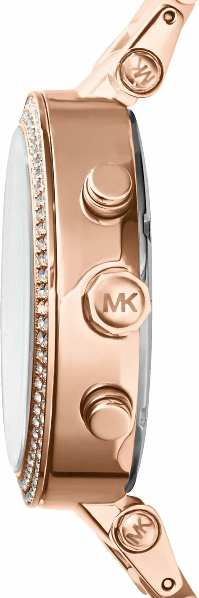 Montre Michael Kors MK5896 Parker bracelet acier or rose profil