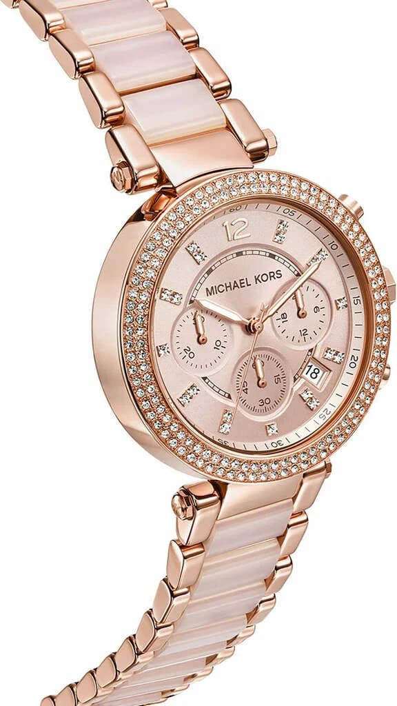 Montre femme Michael Kors MK5896 Parker fermoir boucle déployante acier