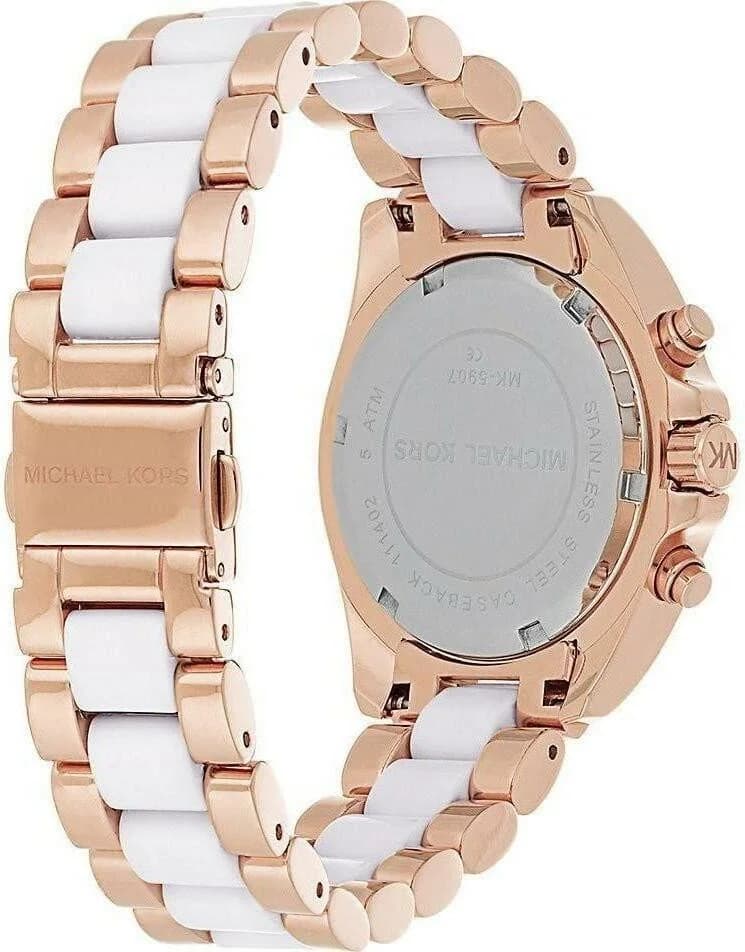 Montre Michael Kors MK5907 femme détail cadran blanc