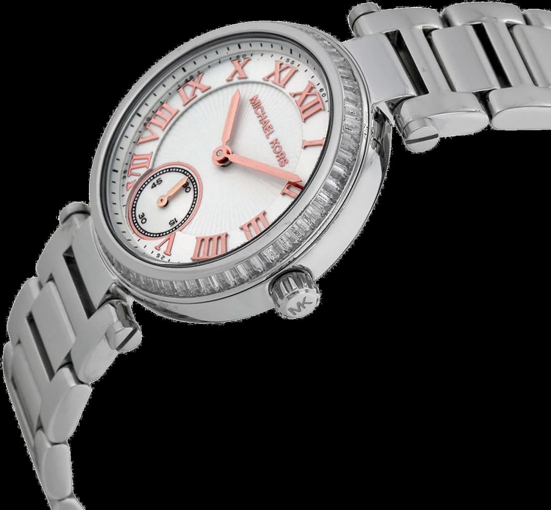 Montre Femme Michael Kors MK5970 en Acier Argenté avec Chiffres Romains vue 2
