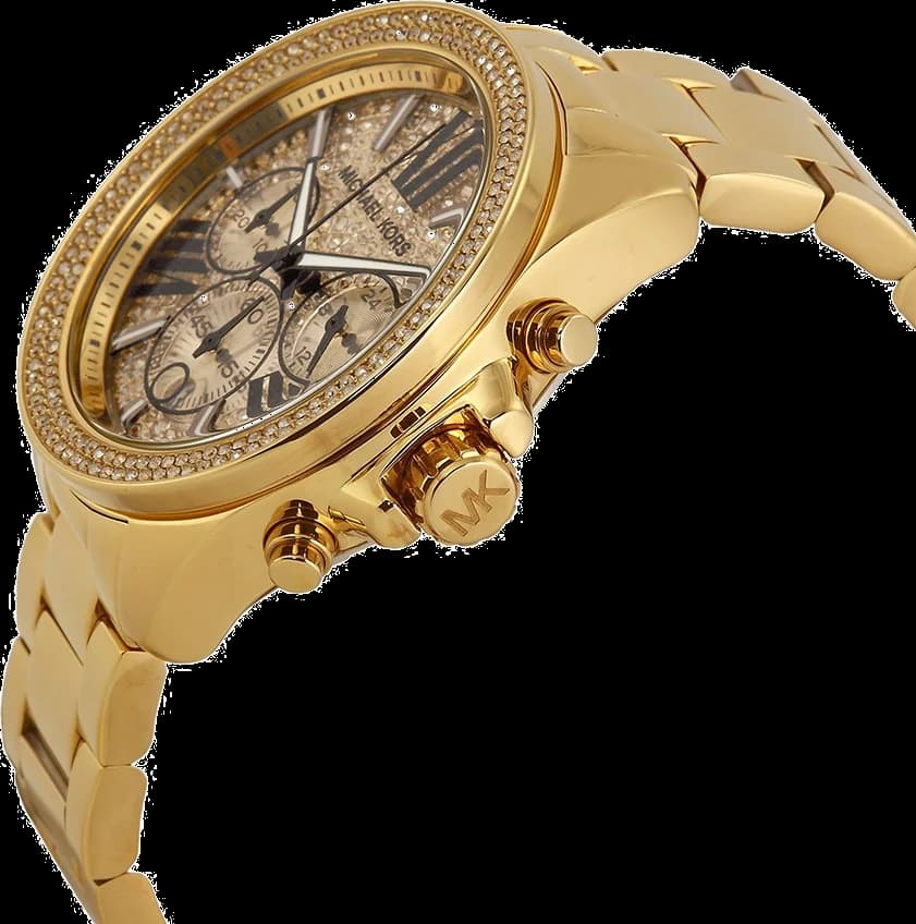 Montre Michael Kors MK6095 femme détail cadran doré