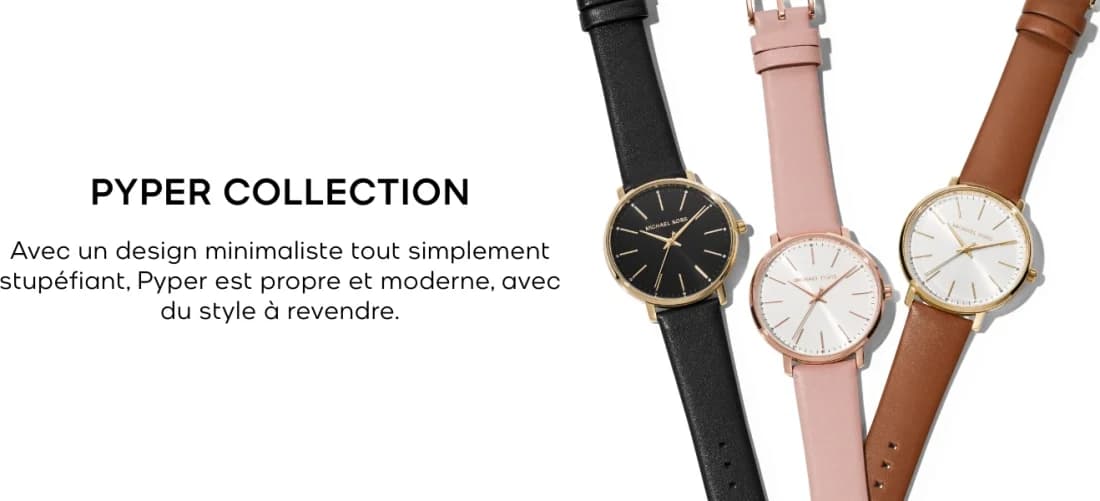 Montre Michael Kors MK6107 femme détail cadran noir