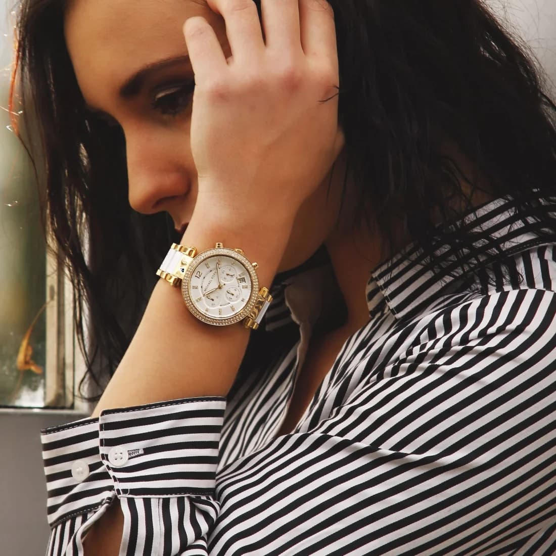 Montre Michael Kors MK6119 femme détail bracelet acier inoxydable