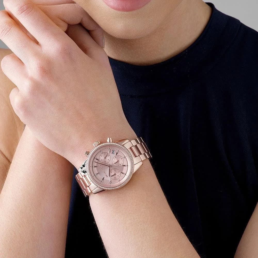 Montre Michael Kors MK6357 femme détail cadran or rose