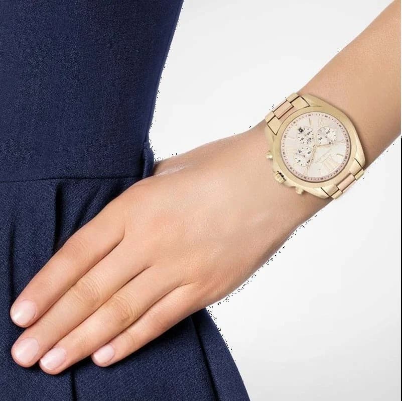 Montre Michael Kors MK6359 Bradshaw boucle déployante acier inoxydable or rose