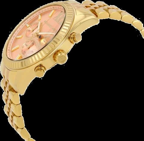 Montre Michael Kors Lexington MK6473 profil bracelet acier inoxydable or boucle déployante