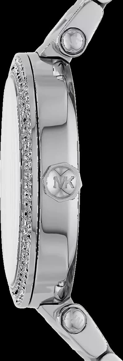 Bracelet Michael Kors MK6658 en acier inoxydable bicolore à mailles larges, fermoir déployant