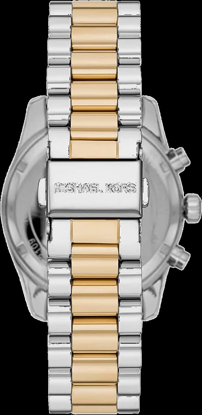 Montre Michael Kors Lexington MK7218 gros plan cadran bleu analogique