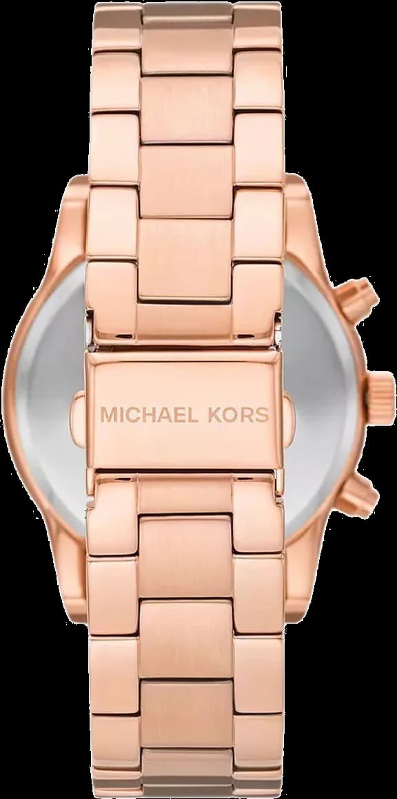 Michael Kors MK7302 Ritz bracelet acier inoxydable or rose profil latéral
