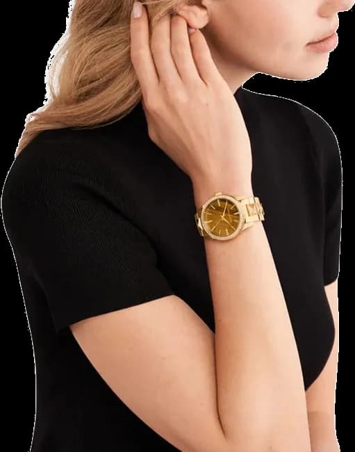 Montre Michael Kors MK7389 verso boîtier or rose étanchéité 100M minéral