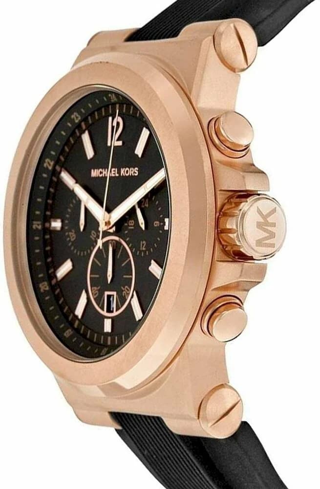 Montre Michael Kors MK8184 Dylan profil bracelet silicone noir
