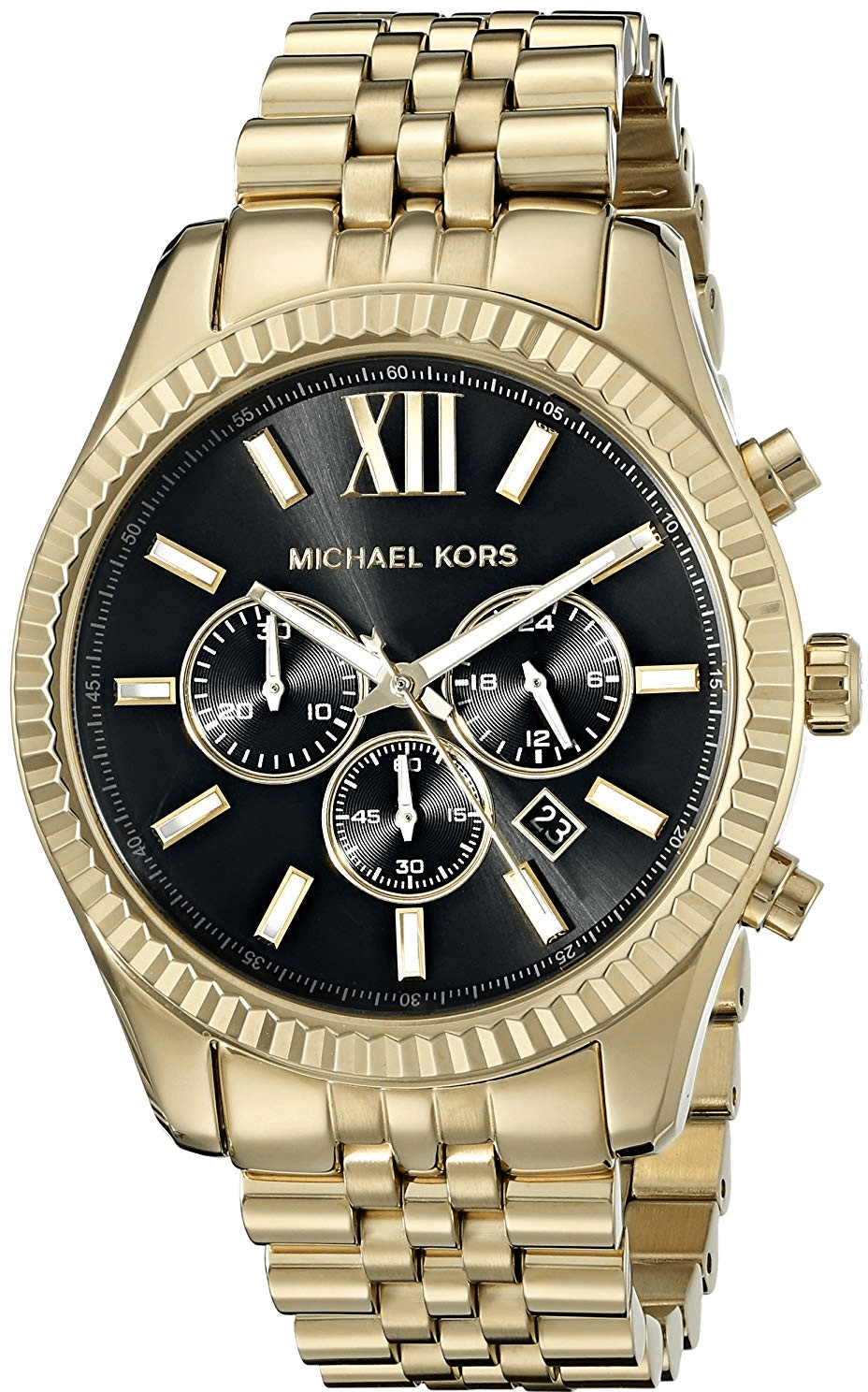 Montre Michael Kors MK8286 en Acier Doré avec Chronographe et Cadran Noir