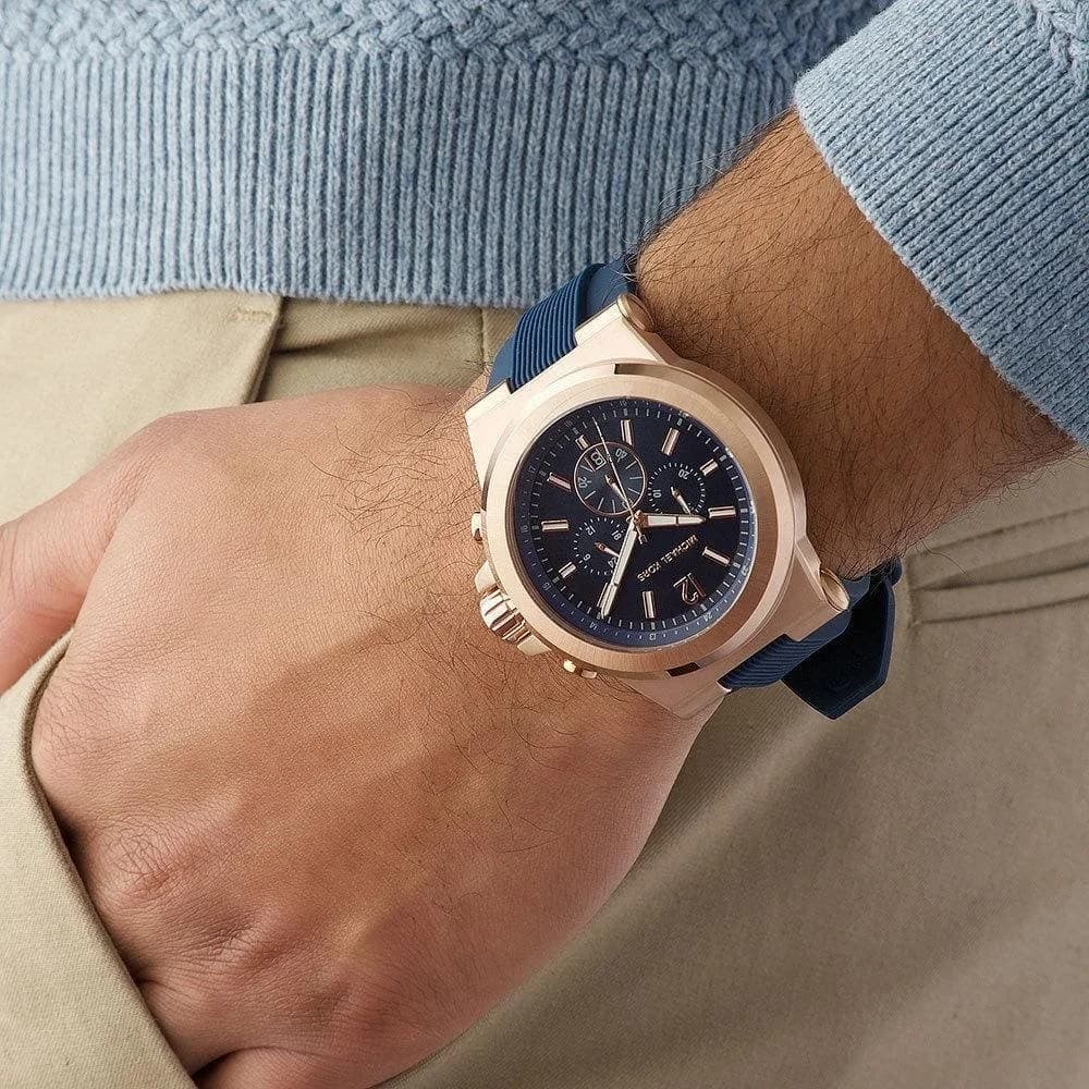 Montre Michael Kors MK8295 homme détail cadran bleu