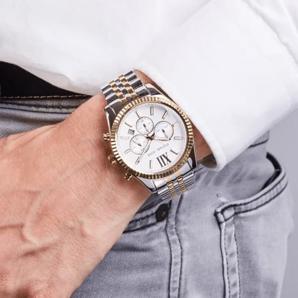Montre Michael Kors MK8344 homme détail bracelet acier inoxydable