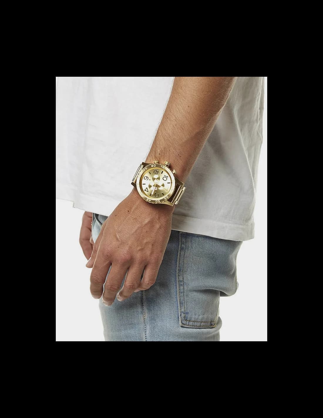 Montre Homme Nixon The 51-30 Chrono A083-502 Acier doré vue 4