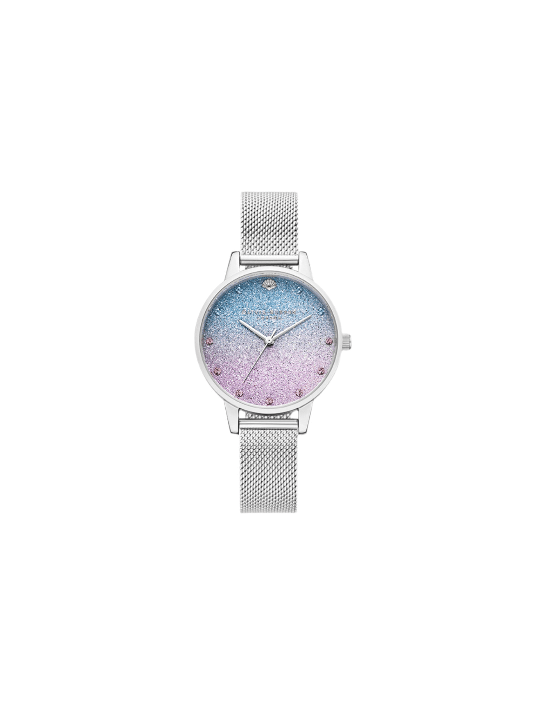 Montre Olivia Burton OB16US01 Cadran Scintillant et Maille Milanaise