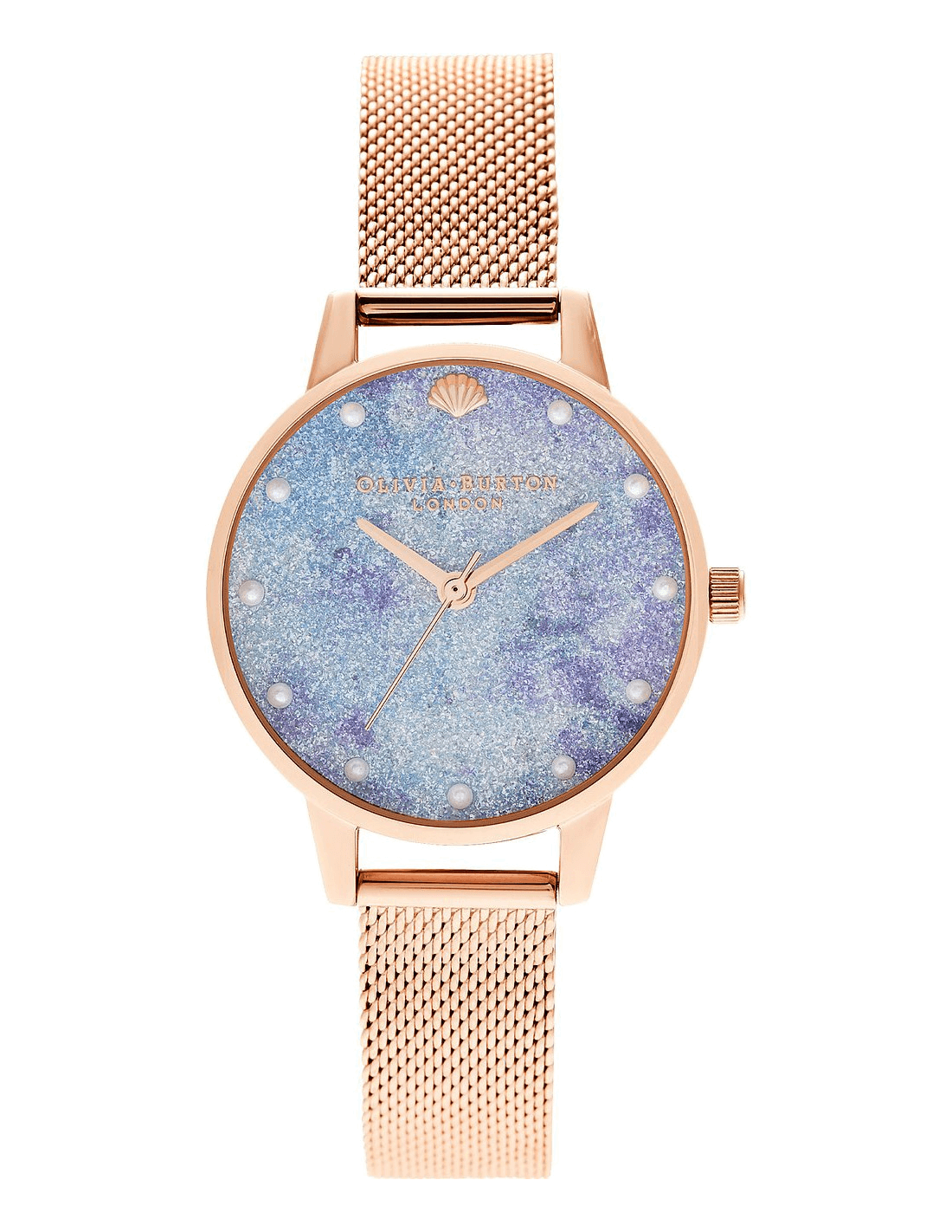 Montre Olivia Burton OB16US44 Deep Sea Cadran Pailleté Acier Or Rose