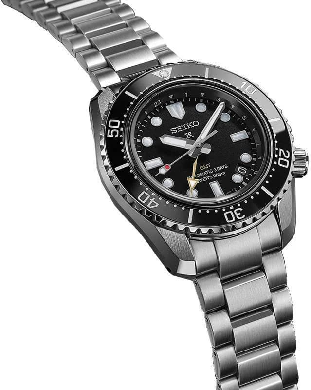 Seiko SPB383J1 Prospex bracelet acier argent boucle déployante profil