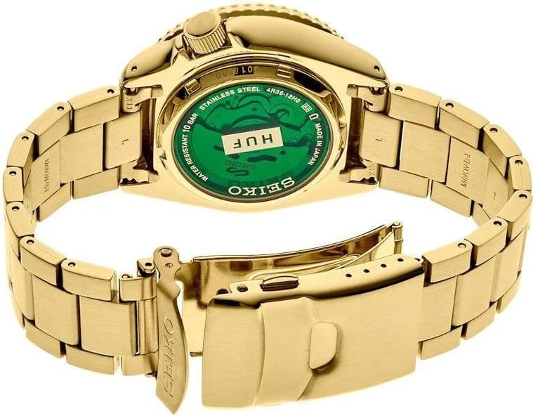 Montre Seiko SRPJ20 homme verso boîtier or