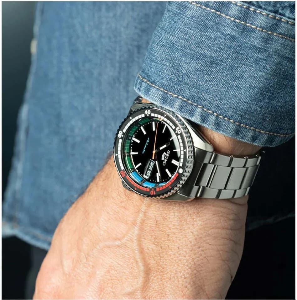 Montre Homme Seiko SRPK13K1 Automatique Acier Lunette Multicolore vue 4