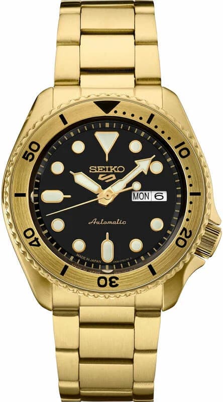 Seiko SRPK18 cadran noir et aiguilles argentées — Montres Outlet