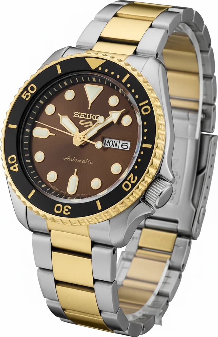 Montre Seiko SRPK22BR homme vue de profil