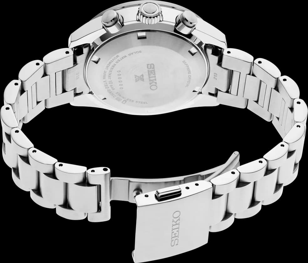 Montre Seiko SSC915P1 homme détail cadran noir