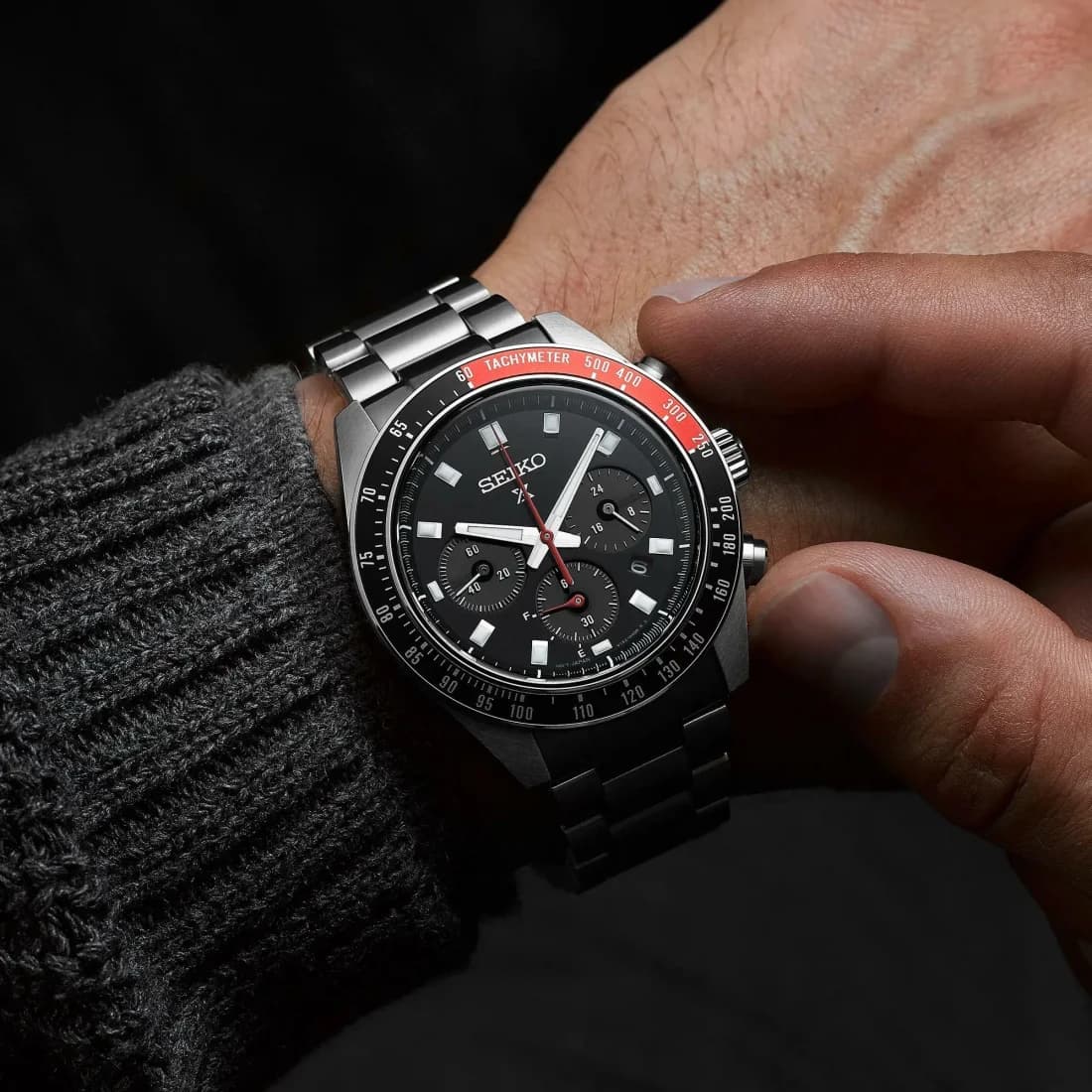 Montre Seiko SSC915P1 homme verso boîtier argent