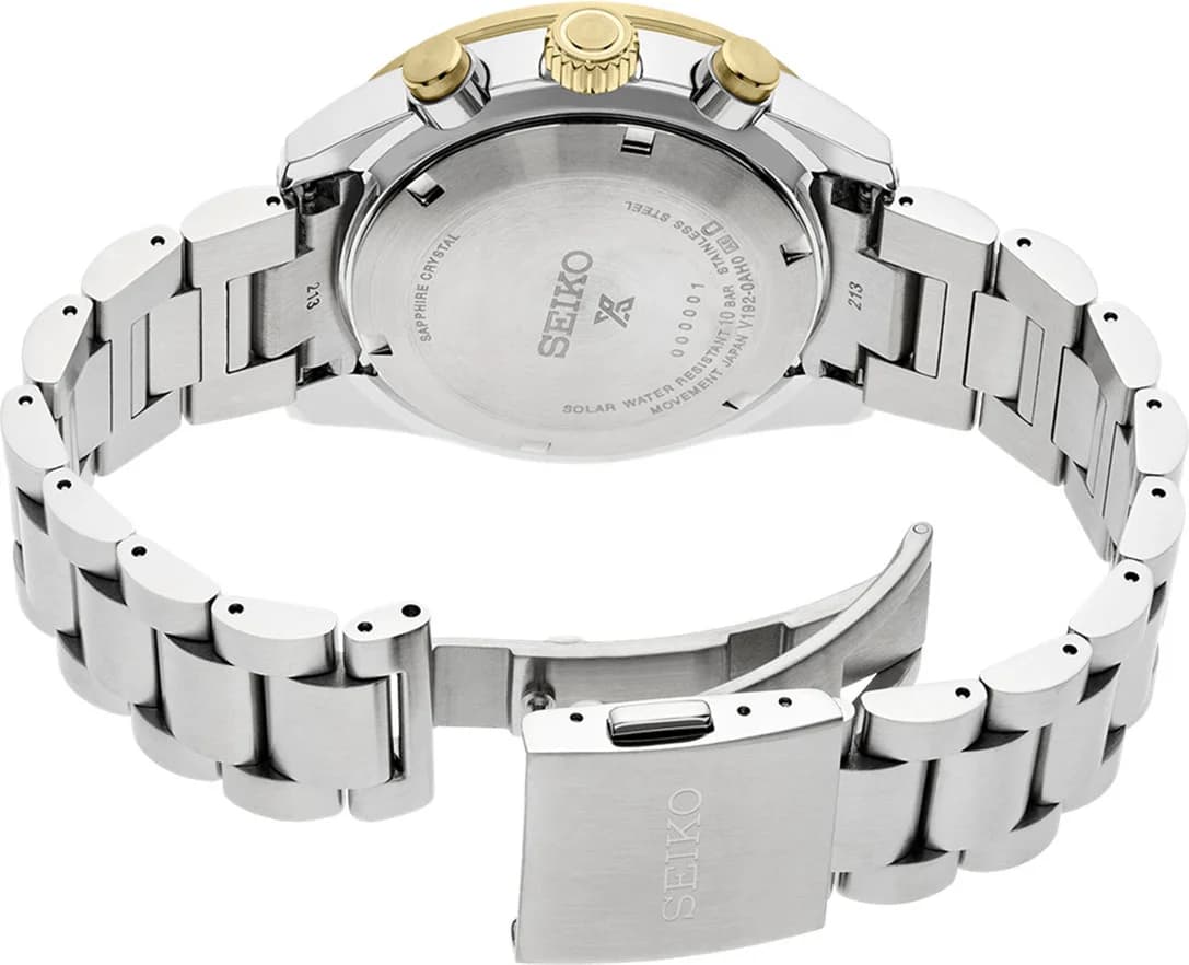 Montre Seiko SSC941P1 homme détail cadran noir
