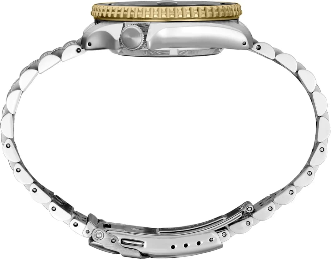 Seiko SSK021K1 cadran noir analogique index aiguilles détail