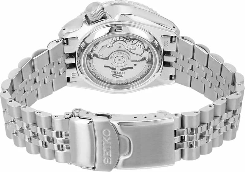 Boîtier Seiko SSK043K1 acier inoxydable argent verre Hardlex verso