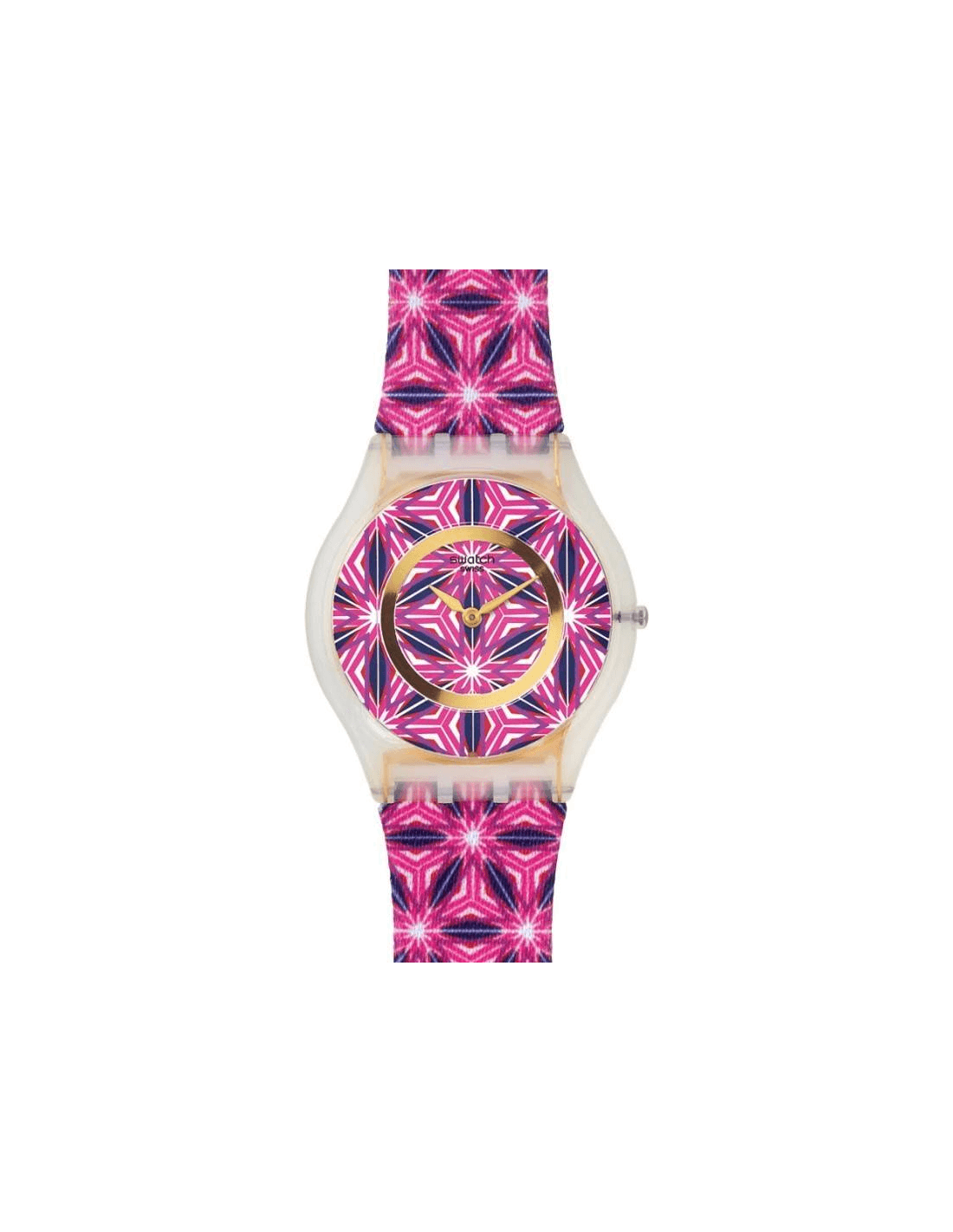 Montre Femme Swatch For the Love of Pattern SFW108 Violet