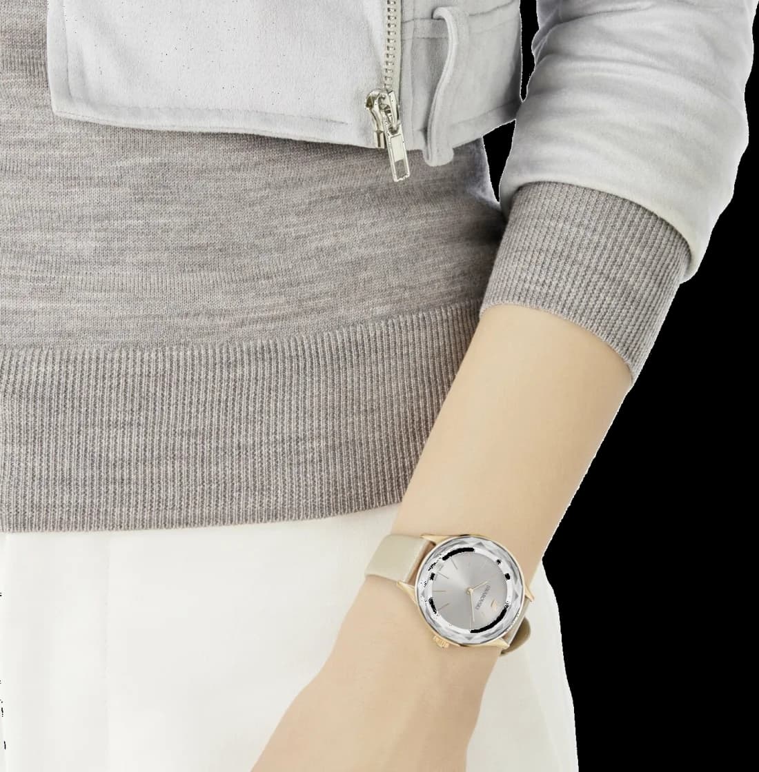Montre Swarovski 5295326 femme détail cadran gris