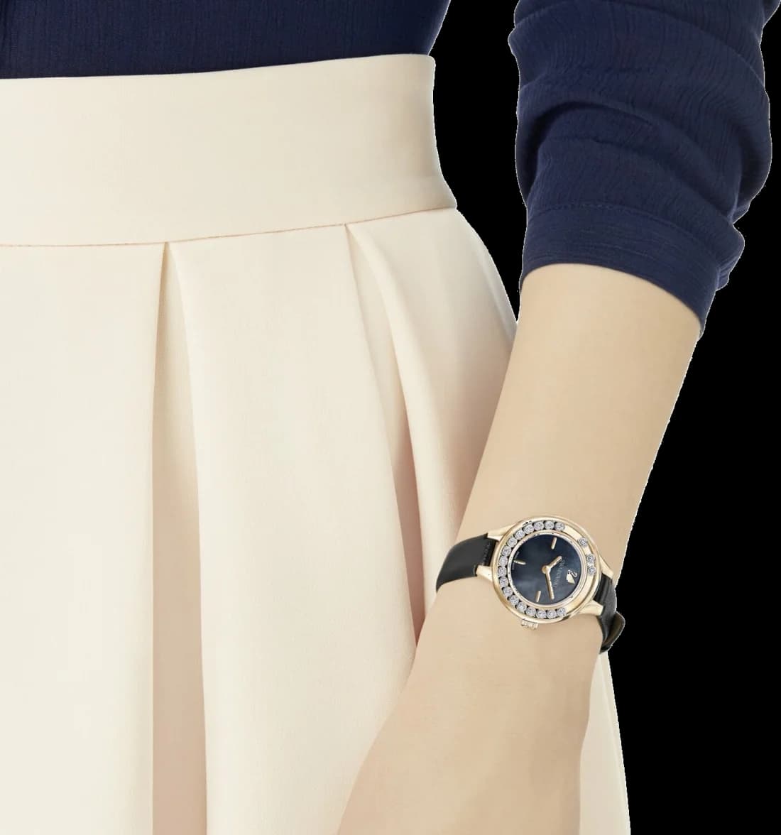 Montre Swarovski 5301877 femme détail cadran noir
