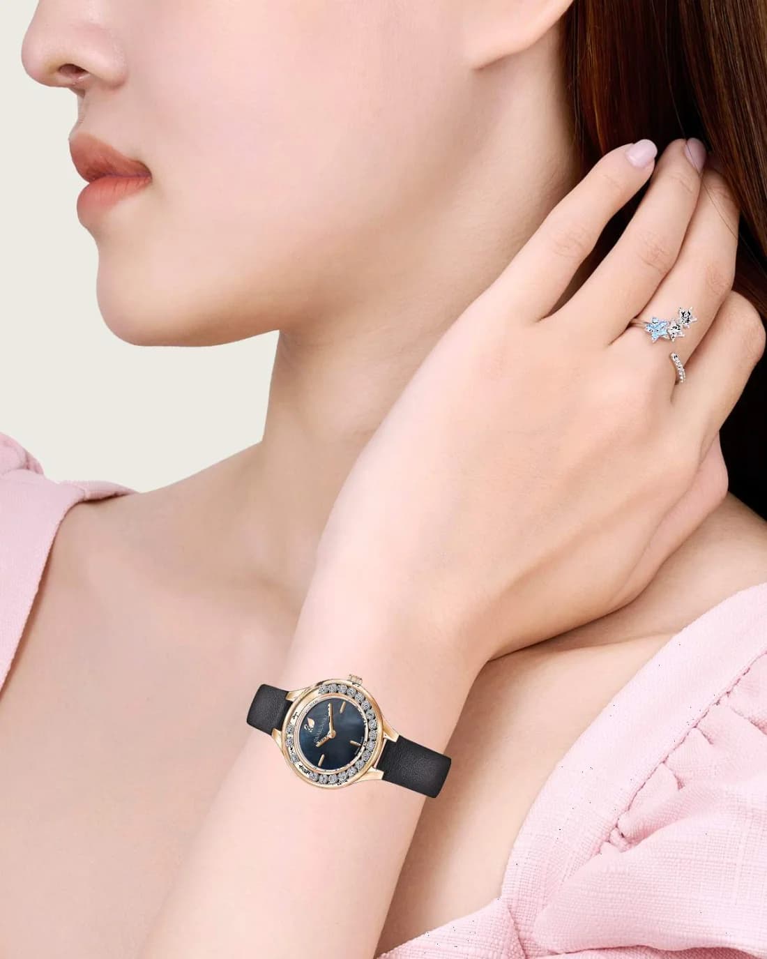 Montre Swarovski 5301877 femme verso boîtier or rose