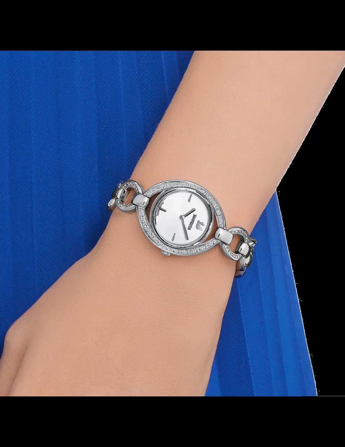 Montre Swarovski 5376815 femme détail cadran argent