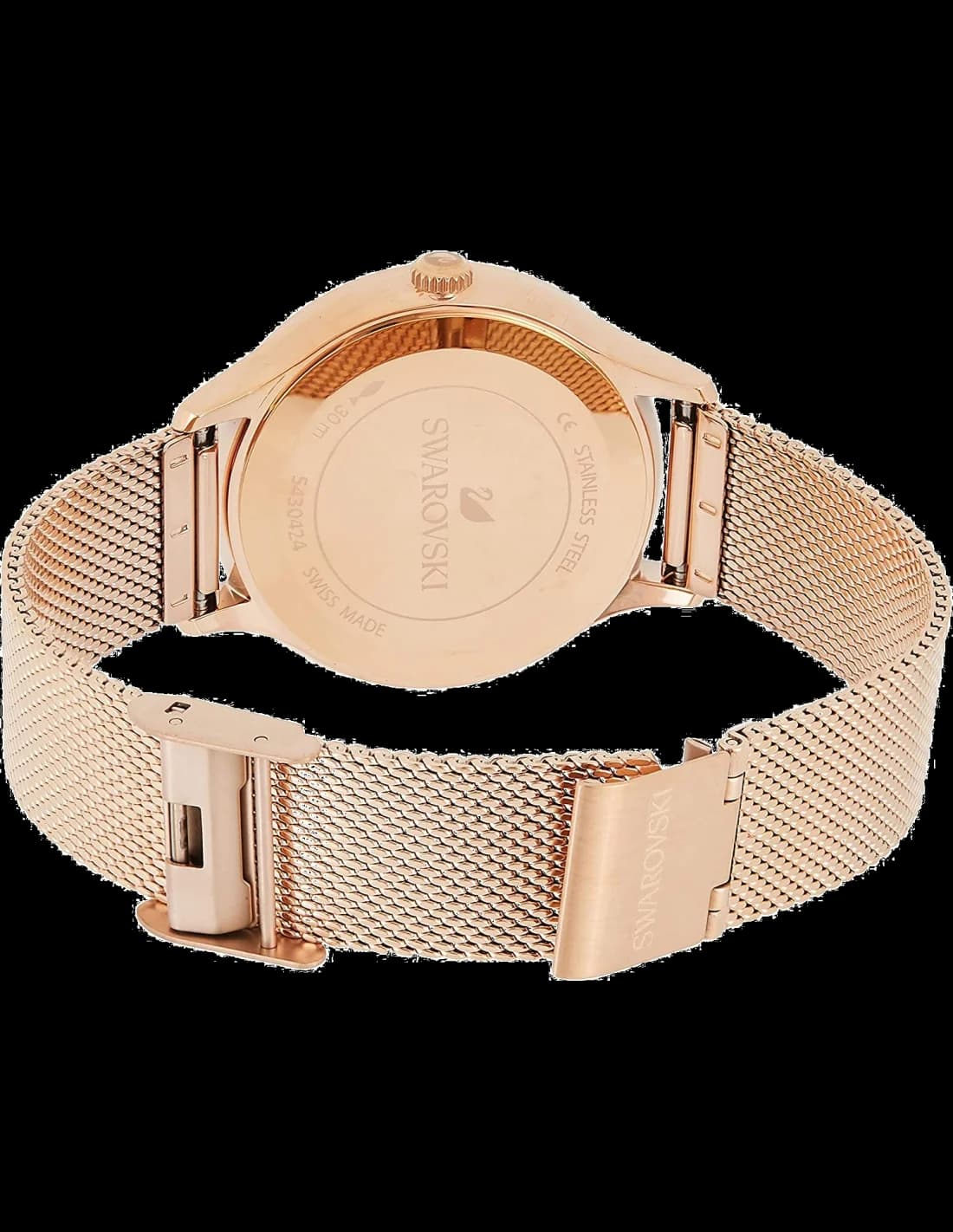 Montre Swarovski 5430424 femme détail cadran noir