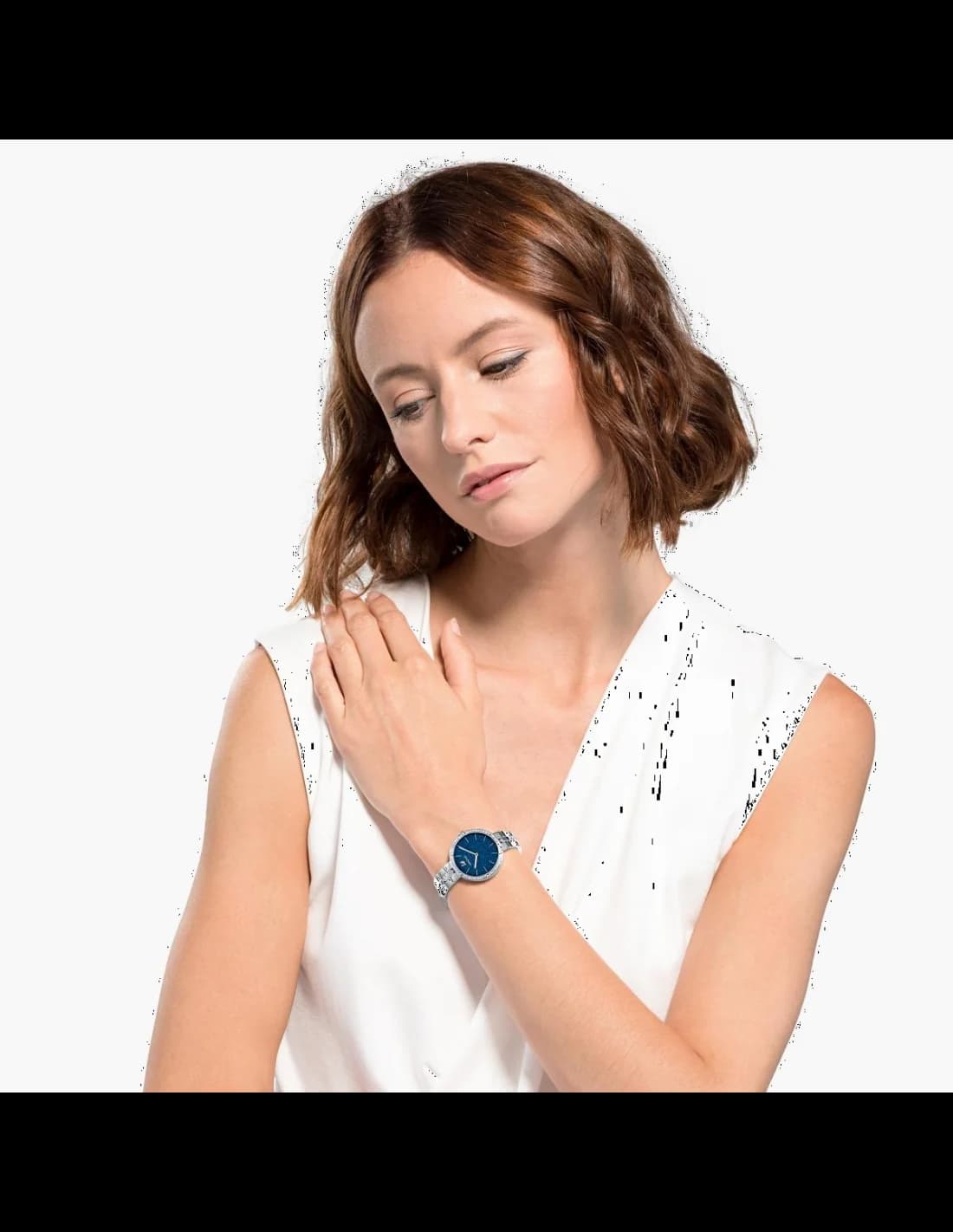 Montre Swarovski 5517790 femme détail cadran bleu