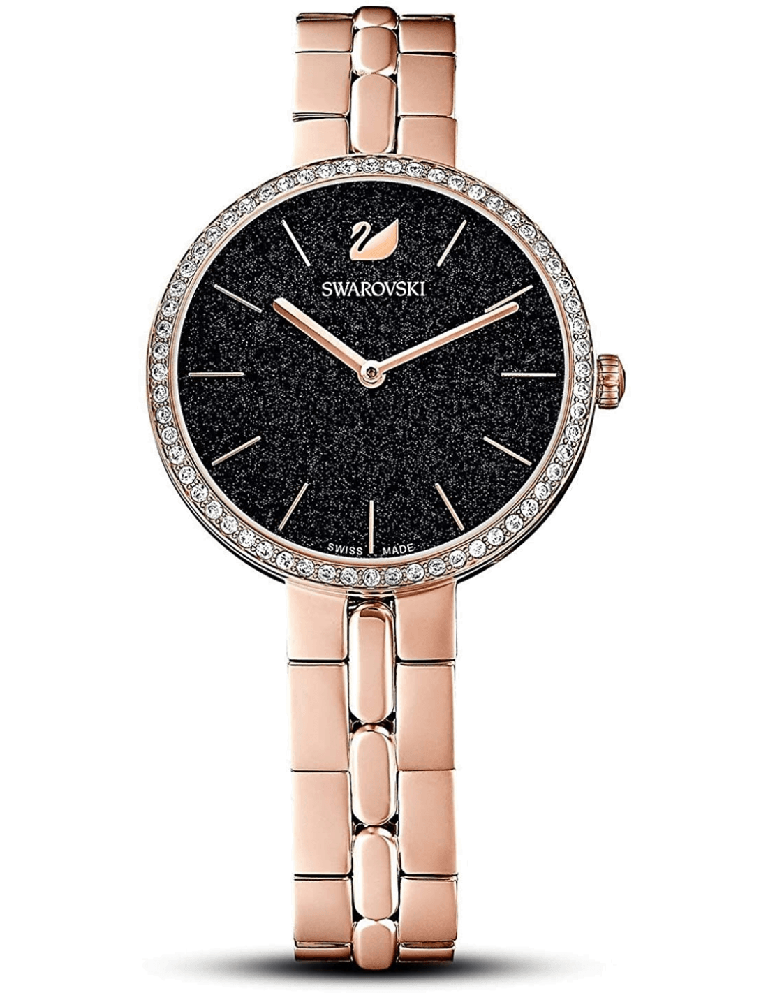 Swarovski 5517797 cadran noir et boîtier en acier inoxydable — Montres Outlet