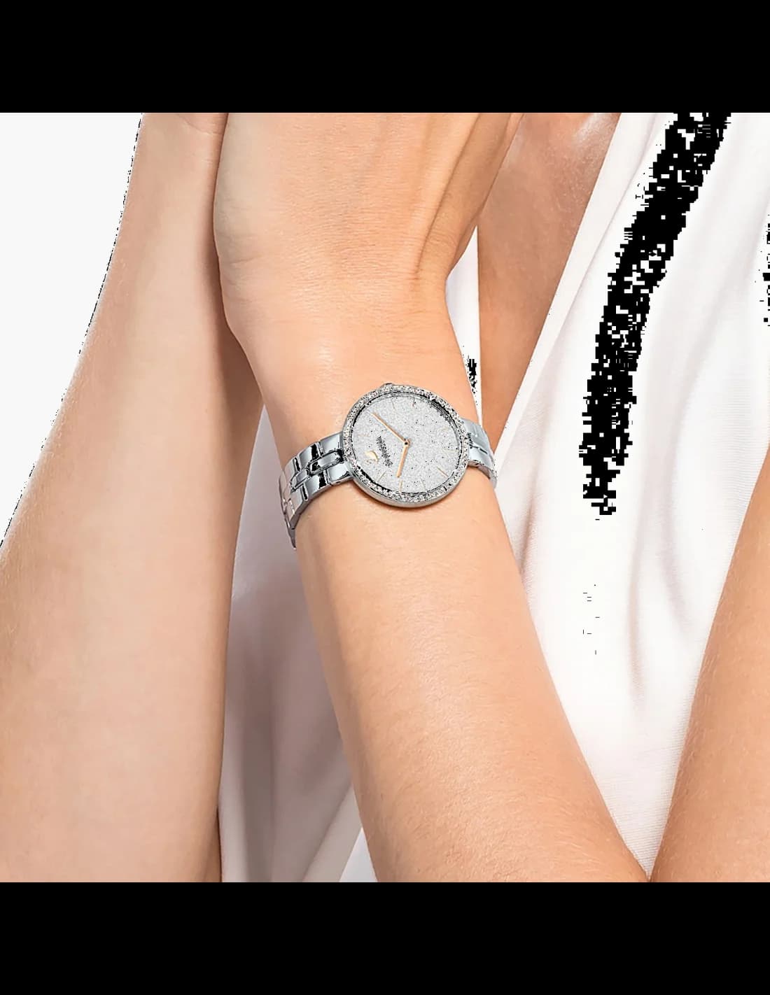 Montre Swarovski 5517807 femme verso boîtier argent