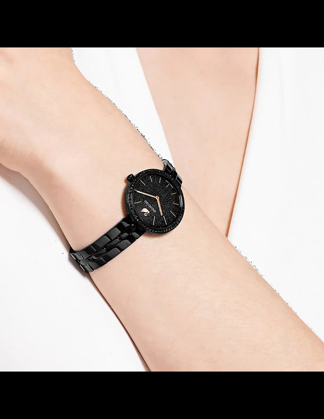 Montre Swarovski 5547646 femme verso boîtier noir
