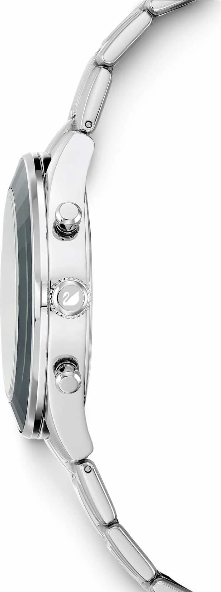Profil boîtier Swarovski 5610520 boîtier rond acier 38mm, lunette lisse et couronne crantée