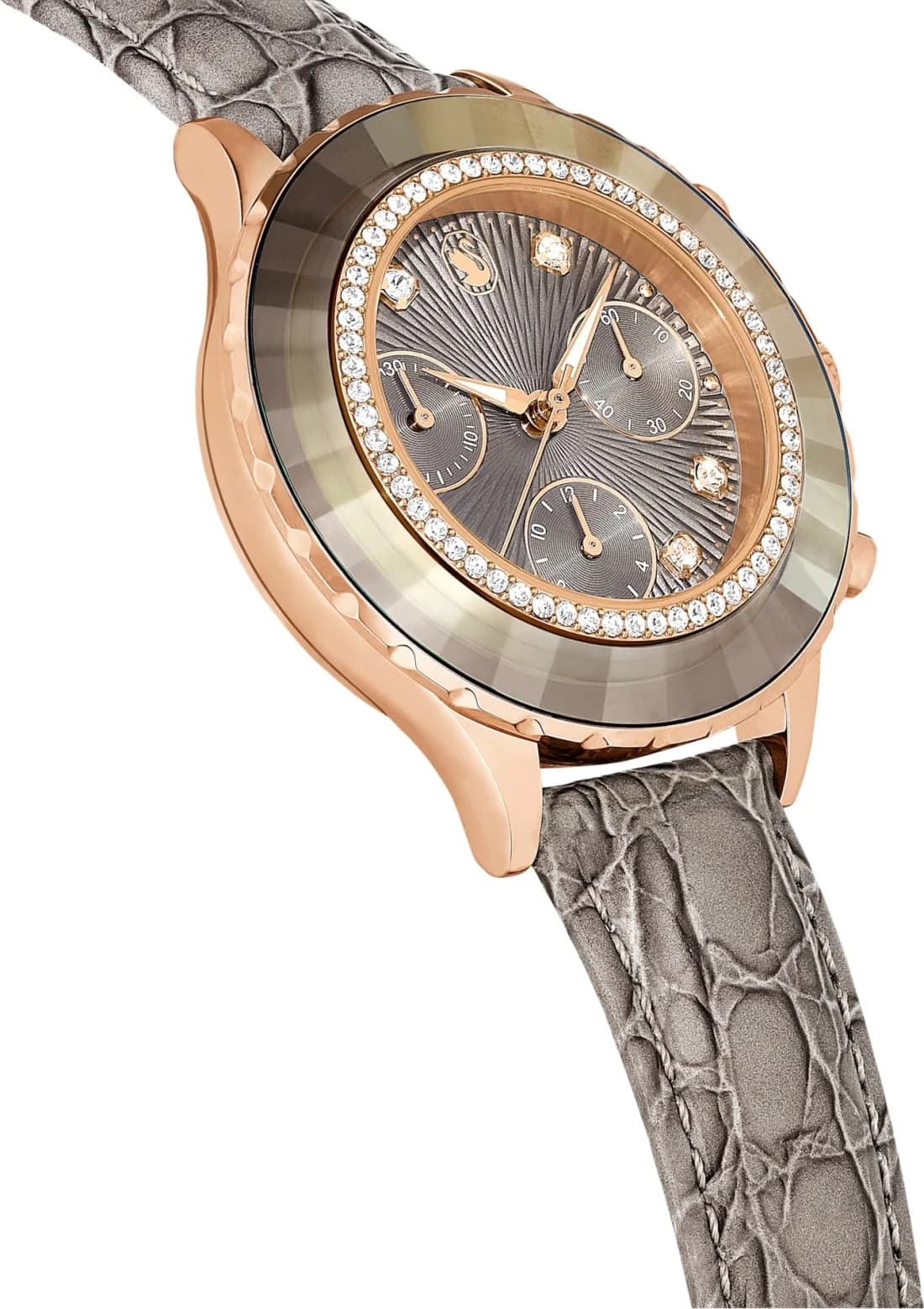 Montre Swarovski 5671153 femme détail cadran gris