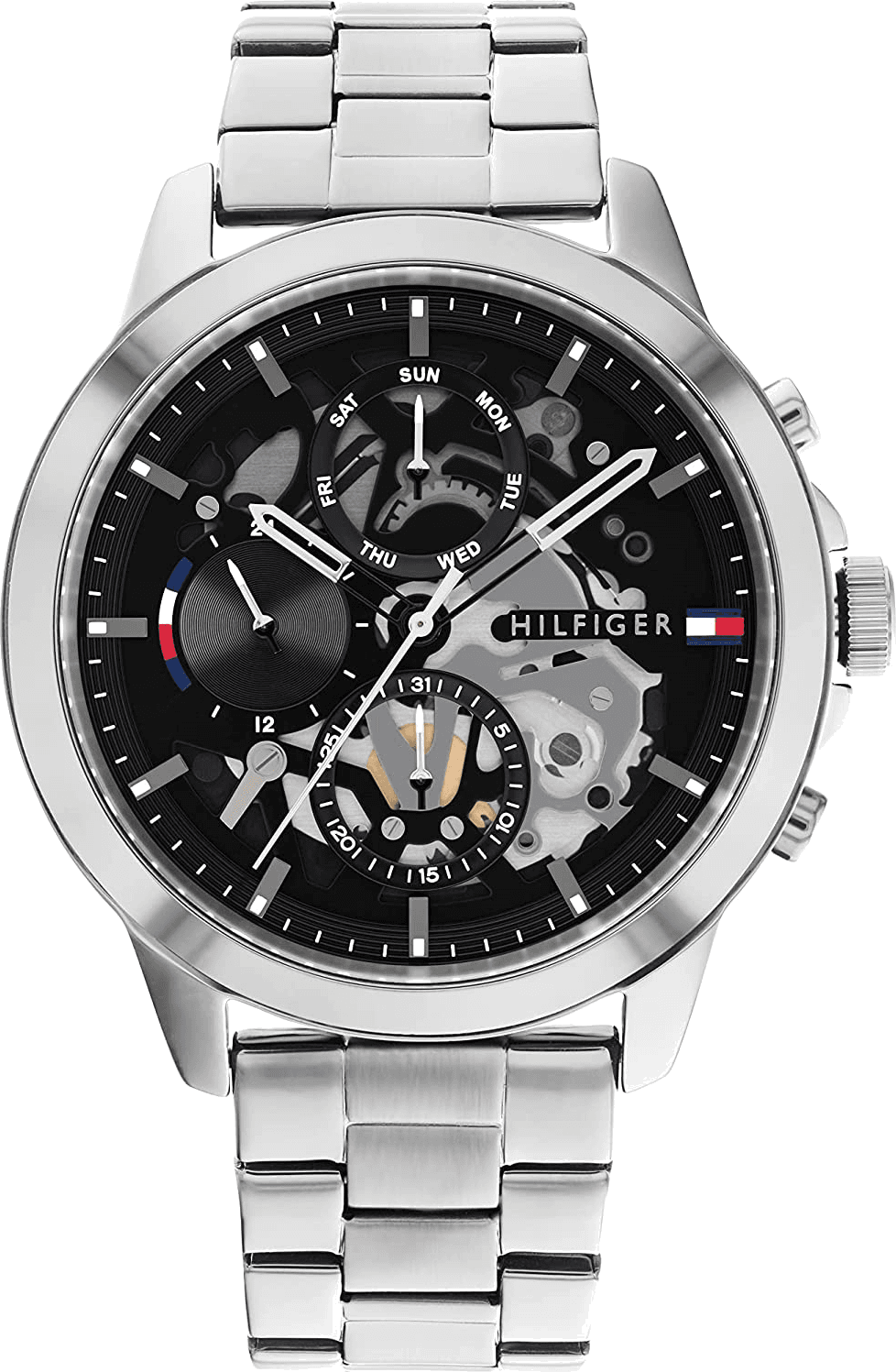 Montre Homme Tommy Hilfiger Henry 1710477 cadran noir squelette